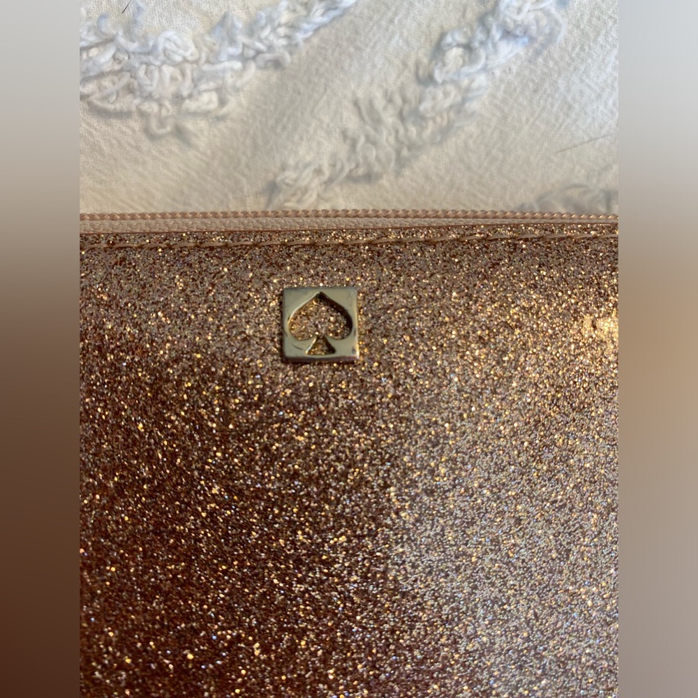 Kate Spade Rose Gold Glitter Wallet - Picture 9 of 12